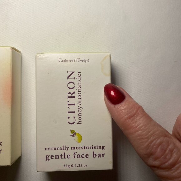 Lot of 3 Crabtree & Evelyn Citron Honey & Coriander Face Bar Soap Travel 1.25oz - Picture 3 of 5
